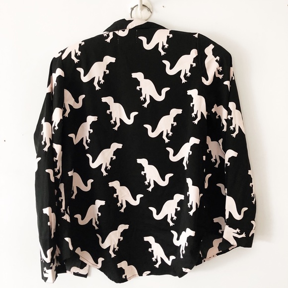 Dino-Print Button up Blouse - Picture 4 of 4